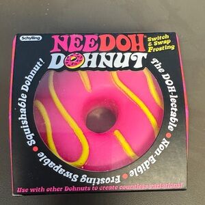 NEEDOH Donut Squishable Toy with Pink Frosting